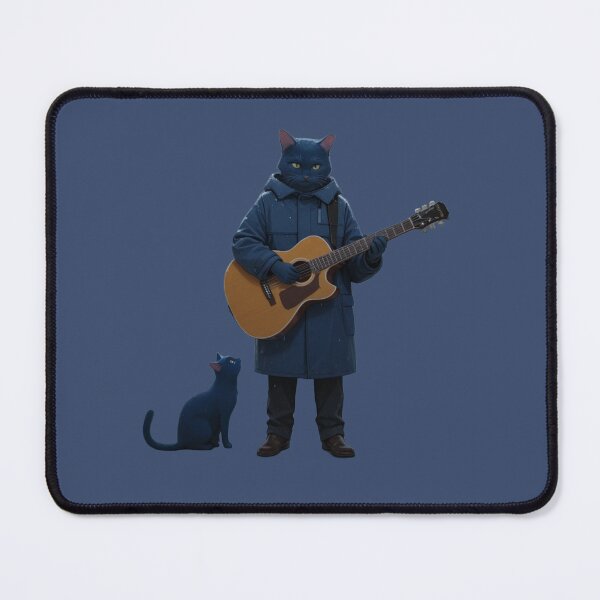 Item preview, Lofi Cat Musician with Acoustic Guitar Winter Busker designed and sold by BLUESKY11a.