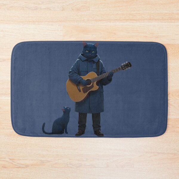Item preview, Lofi Cat Musician with Acoustic Guitar Winter Busker designed and sold by BLUESKY11a.