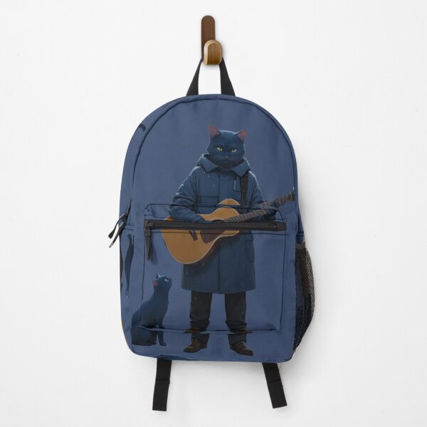 Item preview, Lofi Cat Musician with Acoustic Guitar Winter Busker designed and sold by BLUESKY11a.