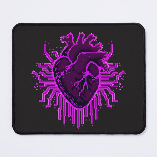 Item preview, 8-Bit Retro Pixel Art Gothic Heart Emblem designed and sold by 77Clover.