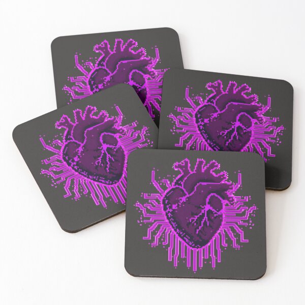 Item preview, 8-Bit Retro Pixel Art Gothic Heart Emblem designed and sold by 77Clover.