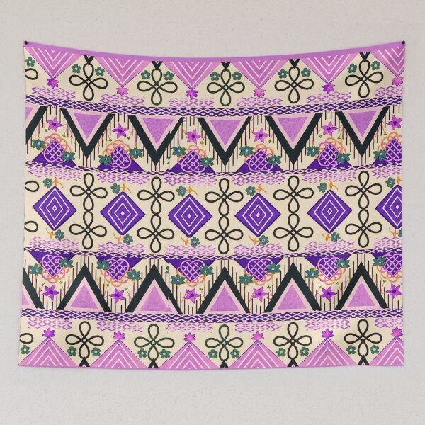 Item preview, Boho Folk Art Lavender designed and sold by Dancingrabbit Studio.
