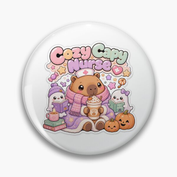 Item preview, Cozy Capy Nurse Kawaii Cute Halloween Capybara designed and sold by TheHappyCatStudio.