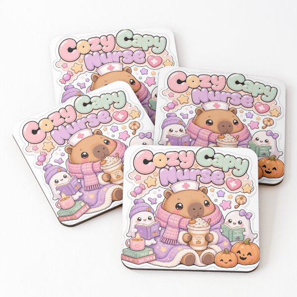 Item preview, Cozy Capy Nurse Kawaii Cute Halloween Capybara designed and sold by TheHappyCatStudio.