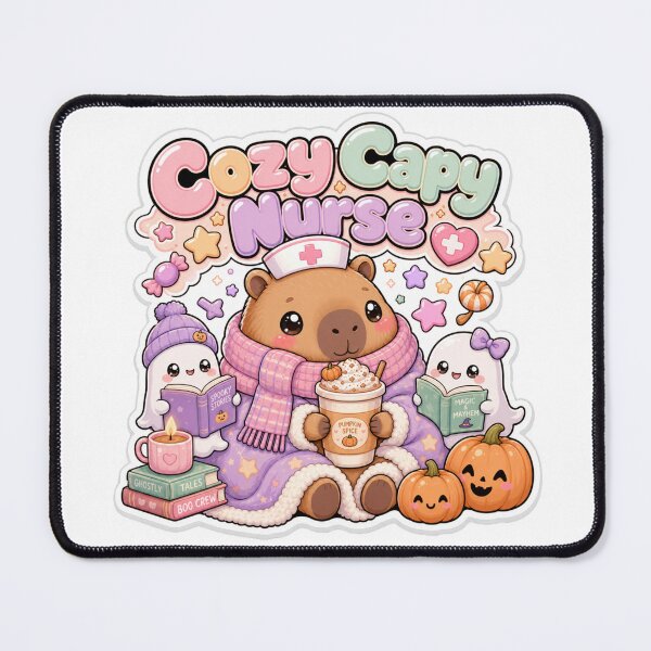 Item preview, Cozy Capy Nurse Kawaii Cute Halloween Capybara designed and sold by TheHappyCatStudio.