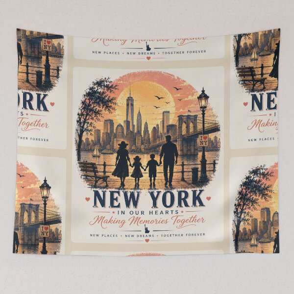 Item preview, New York Family Memories Together In Our Hearts designed and sold by BagFactoryUK.