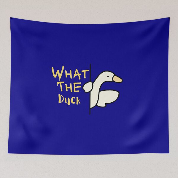Item preview, What The Duck - Funny Cute Duck Pun Cartoon designed and sold by Tiatooty.