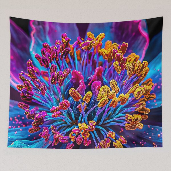 Item preview, Vibrant Neon Macro Botanical Art designed and sold by Apex_Visuals.