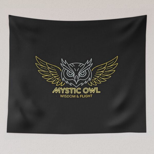 Item preview, Mystic Owl Wisdom and Flight Neon Art designed and sold by alalame.