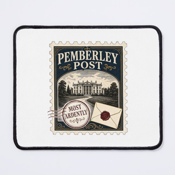 Item preview, Pemberley Post Most Ardently Pride and Prejudice Vintage Stamp designed and sold by Fenay Designs.