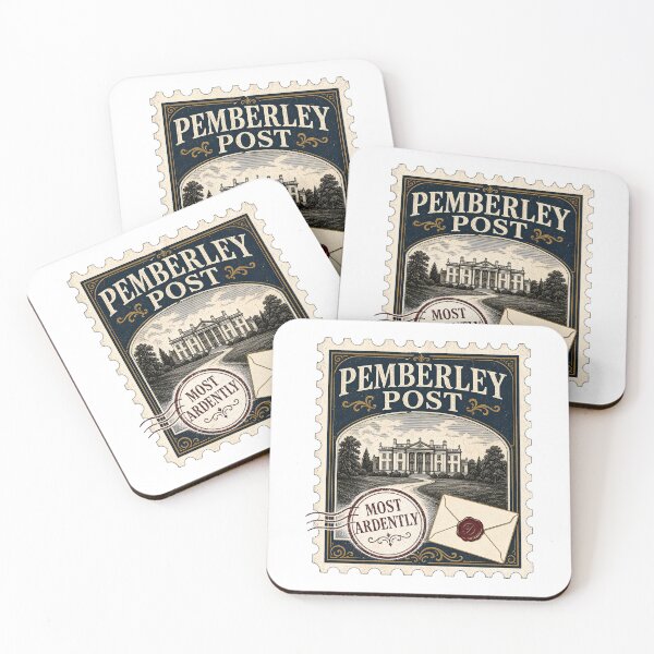 Item preview, Pemberley Post Most Ardently Pride and Prejudice Vintage Stamp designed and sold by Fenay Designs.