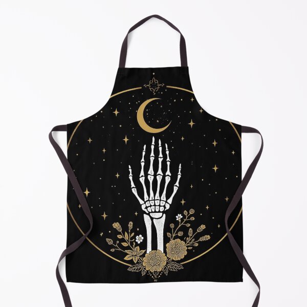 Item preview, Skeleton Hand Crescent Moon Celestial Floral designed and sold by AEVORI.