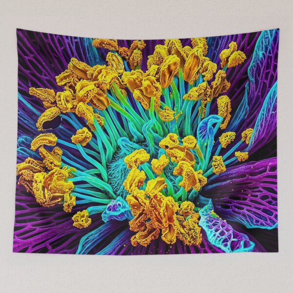 Item preview, Vibrant Neon Macro Botanical Art designed and sold by Apex_Visuals.