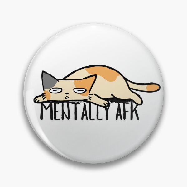 Item preview, Mentally AFK – Tired Calico Cat | Funny Introvert Cat Meme designed and sold by KomixsDesign.