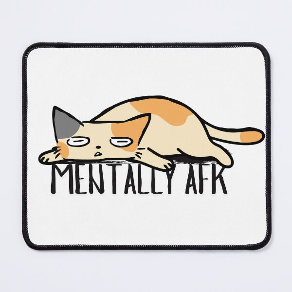 Item preview, Mentally AFK – Tired Calico Cat | Funny Introvert Cat Meme designed and sold by KomixsDesign.