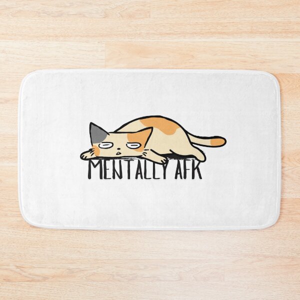 Item preview, Mentally AFK – Tired Calico Cat | Funny Introvert Cat Meme designed and sold by KomixsDesign.