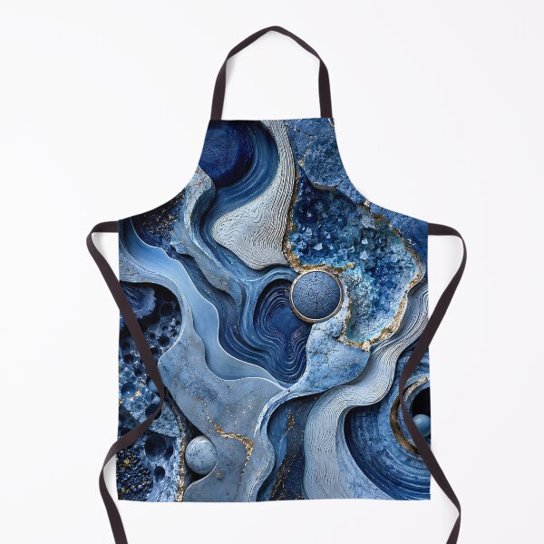 Item preview, Blue Marble Geode Abstract Fluid Art designed and sold by Aureva Arts Shop.