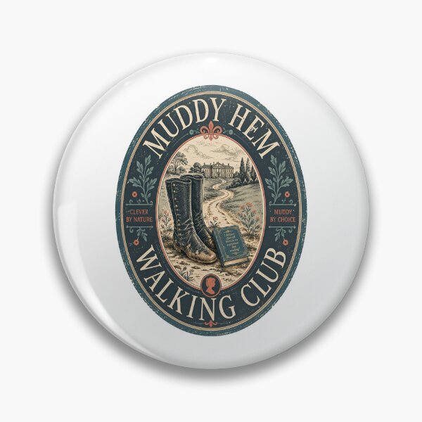 Item preview, Muddy Hem Walking Club Pride and Prejudice Vintage Emblem designed and sold by Fenay Designs.
