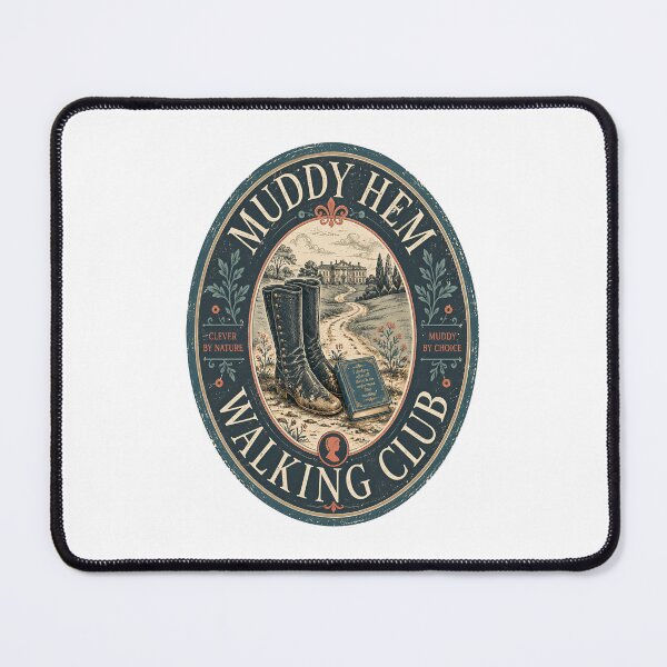 Item preview, Muddy Hem Walking Club Pride and Prejudice Vintage Emblem designed and sold by Fenay Designs.