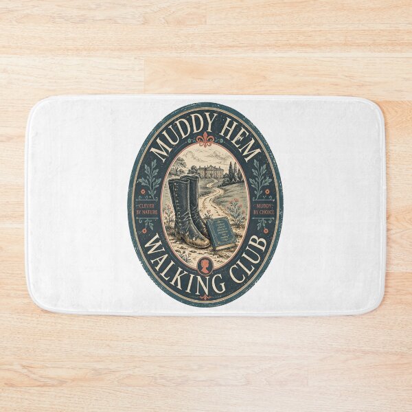 Item preview, Muddy Hem Walking Club Pride and Prejudice Vintage Emblem designed and sold by Fenay Designs.