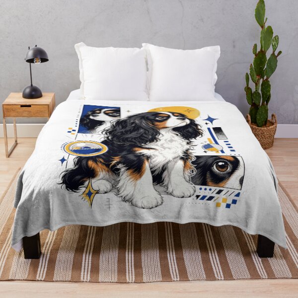 Item preview, Urban Kawaii Tricolor Cavalier Spaniel Dog designed and sold by AntiqueImages.