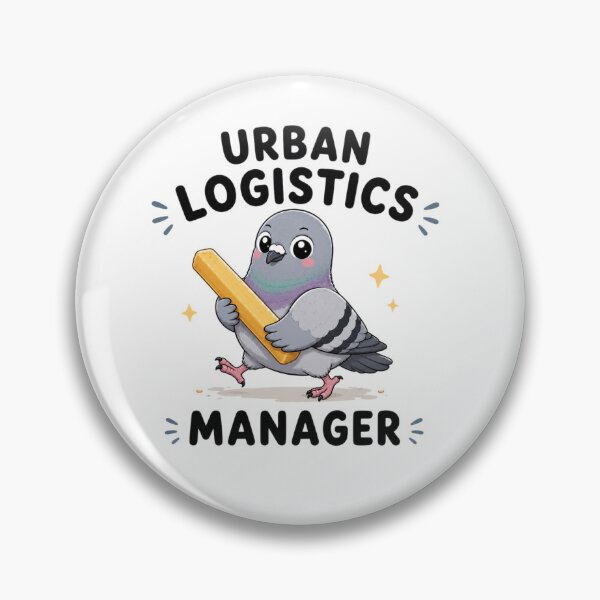 Item preview, Urban Logistics Manager – Cute Pigeon Carrying a Giant French Fry Funny Bird Design designed and sold by MotylekAnia.