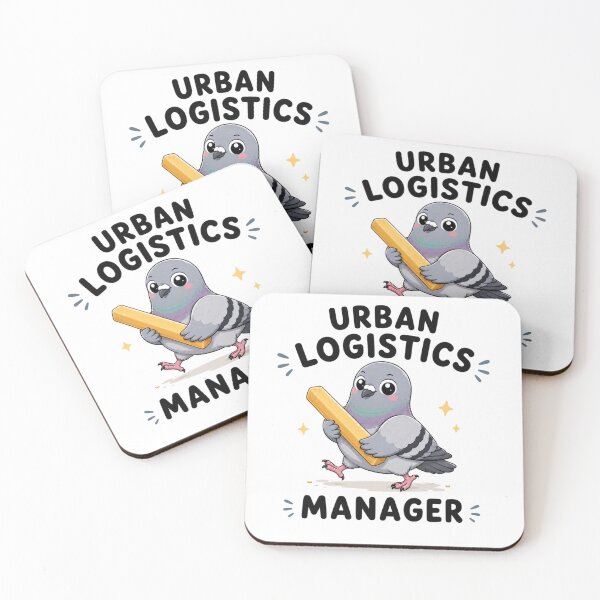 Item preview, Urban Logistics Manager – Cute Pigeon Carrying a Giant French Fry Funny Bird Design designed and sold by MotylekAnia.