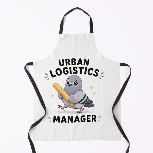 Item preview, Urban Logistics Manager – Cute Pigeon Carrying a Giant French Fry Funny Bird Design designed and sold by MotylekAnia.
