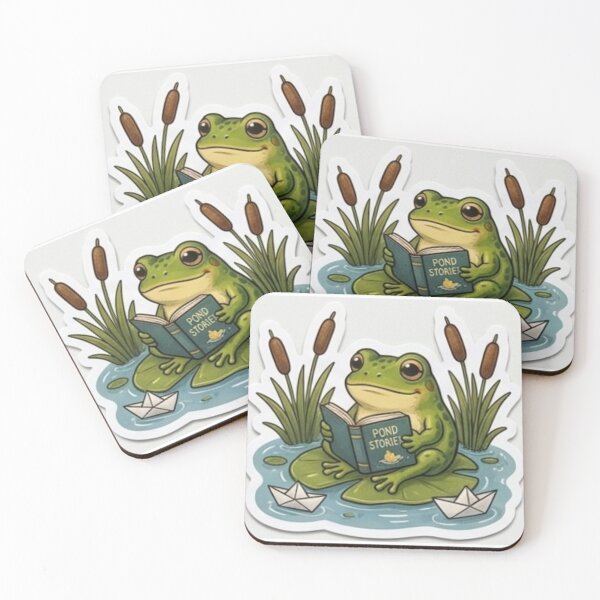 Item preview, Cute Frog Reading Pond Stories designed and sold by AtlasPixel.