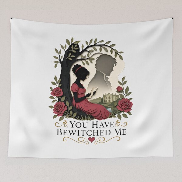 Item preview, You Have Bewitched Me Pride and Prejudice Papercut Silhouette designed and sold by Fenay Designs.