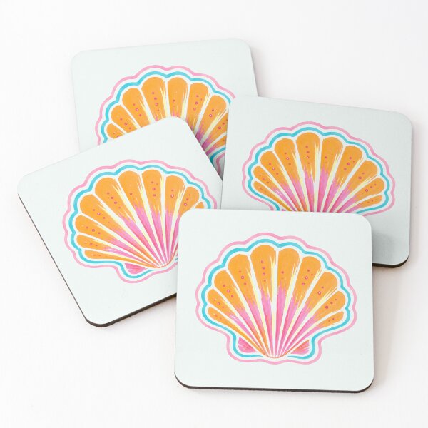 Item preview, Colorful Scallop Shell Illustration | Tropical Coastal Art | Vibrant Beach Seashell Design designed and sold by vitag.