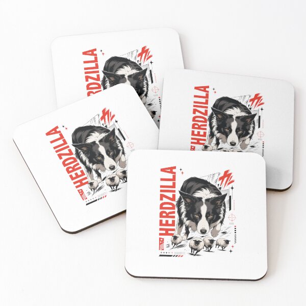 Item preview, Funny Border Collie Herdzilla Dog Herding Tiny Sheep designed and sold by AntiqueImages.