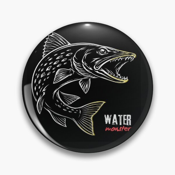 Artikelvorschau, Wassermonster – Aggressiver Raubfisch im Vintage-Angeldesign entworfen und verkauft von Karszul.