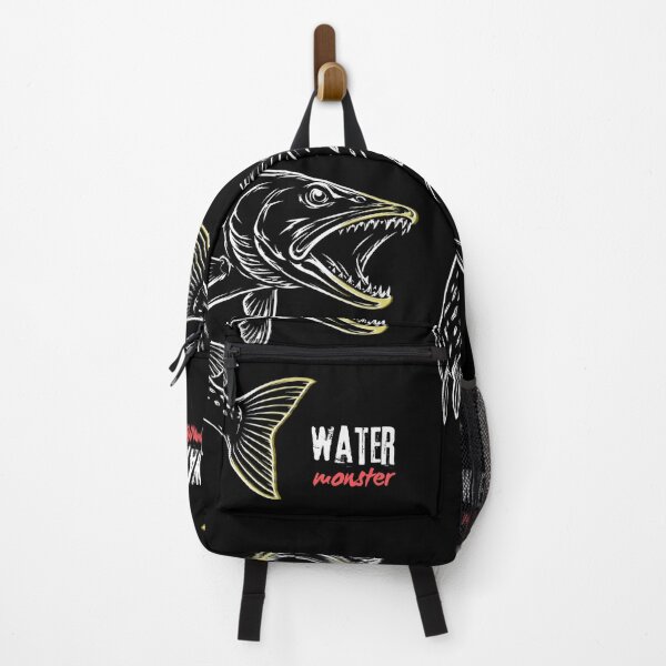 Item preview, Water Monster – Aggressive Predator Fish Vintage Fishing Design designed and sold by Karszul.