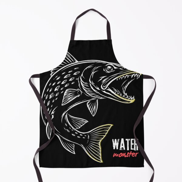 Item preview, Water Monster – Aggressive Predator Fish Vintage Fishing Design designed and sold by Karszul.