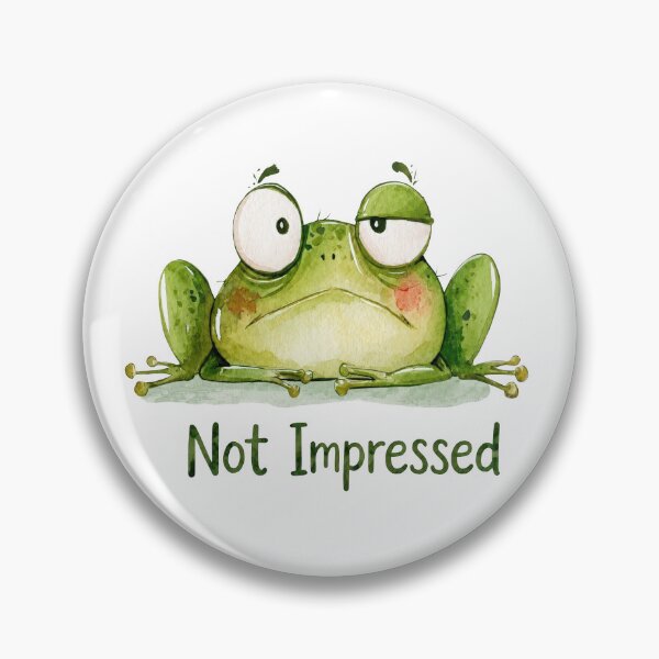 Item preview, Not Impressed Sarcastic Frog Funny Inappropriate Animal Humor designed and sold by VikArt7.