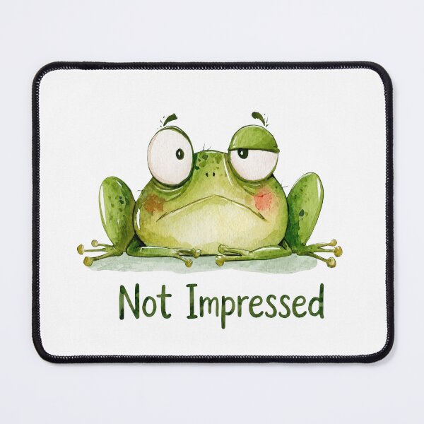 Item preview, Not Impressed Sarcastic Frog Funny Inappropriate Animal Humor designed and sold by VikArt7.