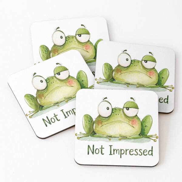 Item preview, Not Impressed Sarcastic Frog Funny Inappropriate Animal Humor designed and sold by VikArt7.