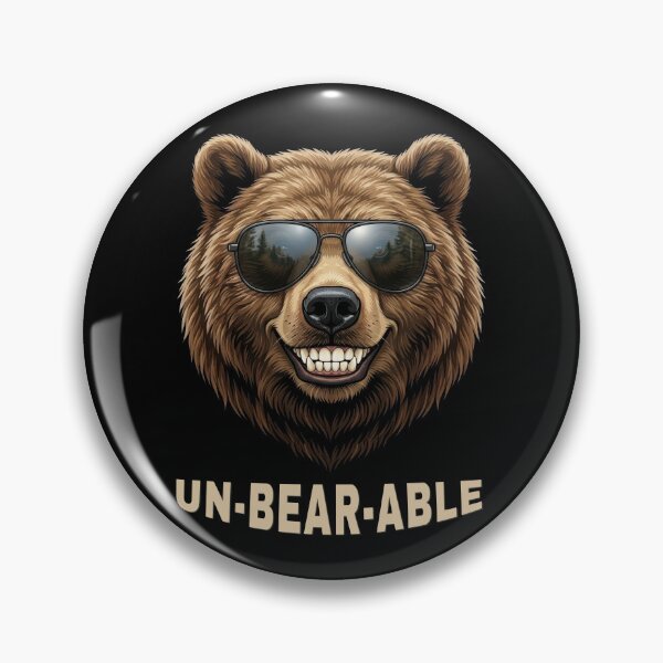 Item preview,  Unbearable Funny Bear Sunglasses Pun Retro Graphic designed and sold by DigitalArtx-com.