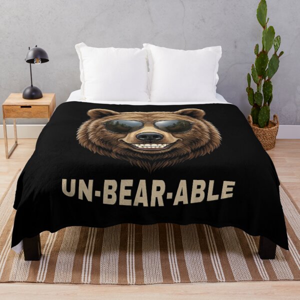 Item preview, Unbearable Funny Bear Sunglasses Pun Retro Graphic designed and sold by DigitalArtx-com.
