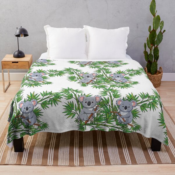 Item preview, Pattern with cute koalas in a bamboo forest designed and sold by AlicinaM.