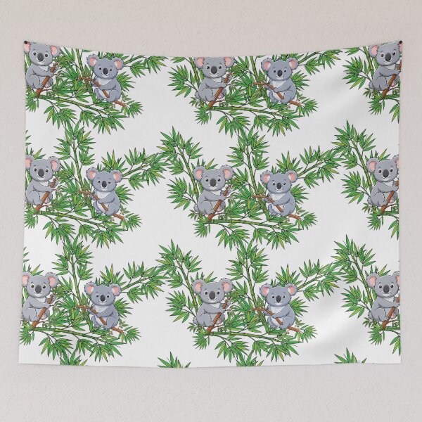 Item preview, Pattern with cute koalas in a bamboo forest designed and sold by AlicinaM.