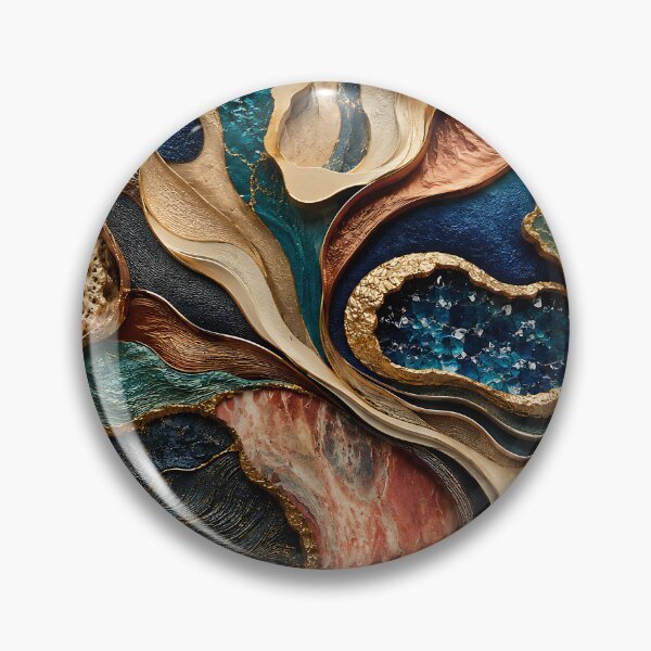 Item preview, Abstract Geode Marble Gold Vein Art designed and sold by Aureva Arts Shop.