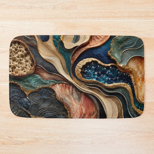 Item preview, Abstract Geode Marble Gold Vein Art designed and sold by Aureva Arts Shop.
