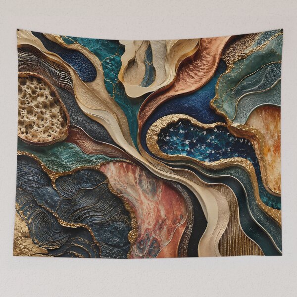 Item preview, Abstract Geode Marble Gold Vein Art designed and sold by Aureva Arts Shop.