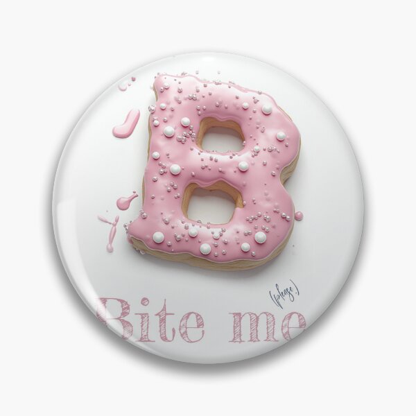 Item preview, Donut Alphabet Letter B - Bite Me - Funny Food Typography designed and sold by sabantha.