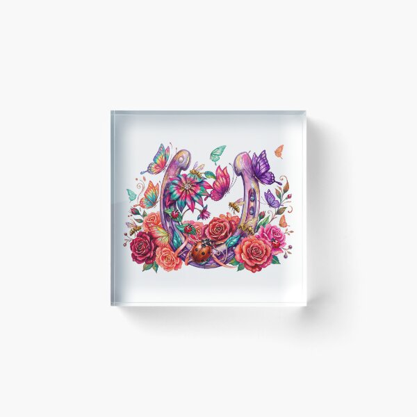 Item preview, Whimsical Roses and Butterfly Horseshoe Clipart designed and sold by Mnrrstudio.