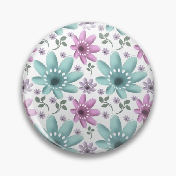 Item preview, Glossy Teal And Purple Floral designed and sold by Trelvix-Dwaym.