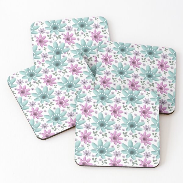 Item preview, Glossy Teal And Purple Floral designed and sold by Trelvix-Dwaym.