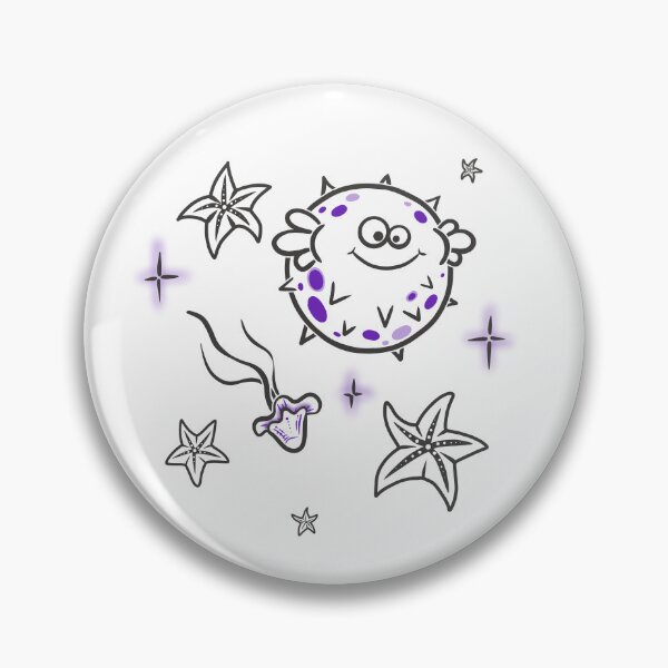 Item preview, Between Tides and Stars – Minimal Line Art Pufferfish designed and sold by Samaya-.